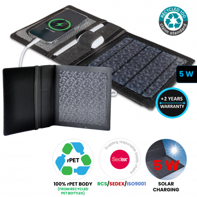 ORGANIZER WITH SOLAR PANEL, RPET (RCS CERTIFIED)