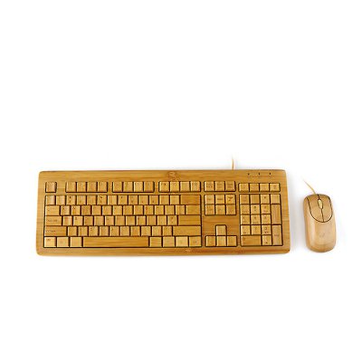 COMBO – BAMBOO MOUSE AND KEYBOARD WITH CABLE