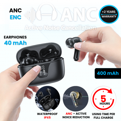 TOUCH-OPERATED WIRELESS TWS EARPHONES WITH LED DISPLAY