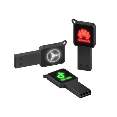 METAL USB 2.0 / 3.0 FLASH DRIVE KEY WITH LED LOGO