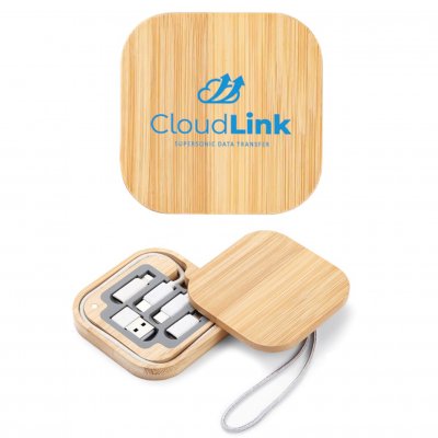 MULTIFUNCTIONAL USB CABLE IN BAMBOO BOX