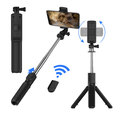 WIRELESS SELFIE STICK WITH TRIPOD AND REMOTE SHUTTER