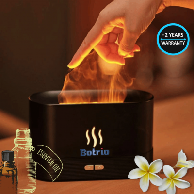 STYLISH AROMA DIFFUSER WITH LED FIRE IMITATION