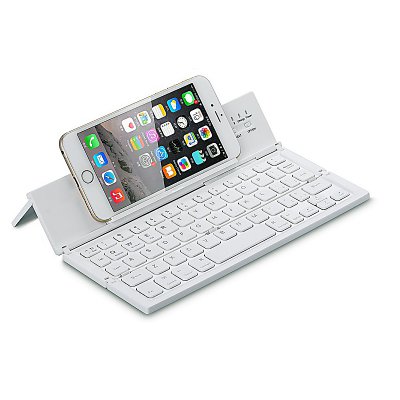 FOLDING BLUETOOTH KEYBOARD WITH PHONE/TABLET REST
