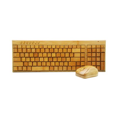 COMBO – BAMBOO WIRELESS MOUSE AND KEYBOARD, 2.4 GHZ