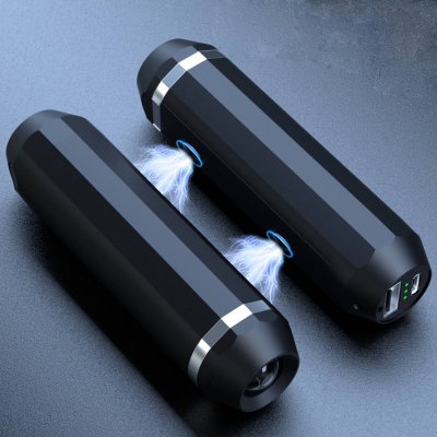 10000 mAh (2 × 5000 mAh) - Power bank with hand warmer and LED flashlight, 2 pcs