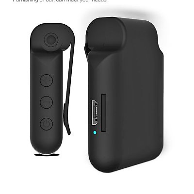 BLUETOOTH RECEIVER WITH CLIP, MP3 PLAYER FROM SD CARD AND FM RADIO