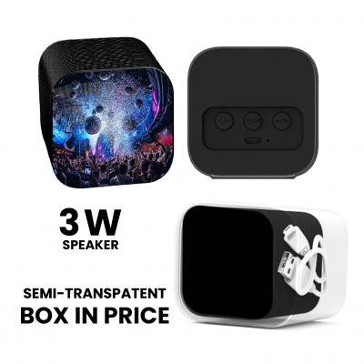 Bluetooth speaker with high quality sound, black colour, pp box (SPE2178)