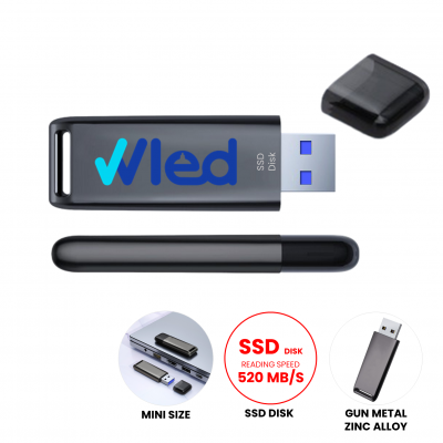 HIGH-SPEED PORTABLE SSD DRIVE WITH USB-A CONNECTOR