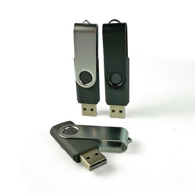 USB flash drive 2.0 TWISTER, 16 GB, black colour (UDM001)