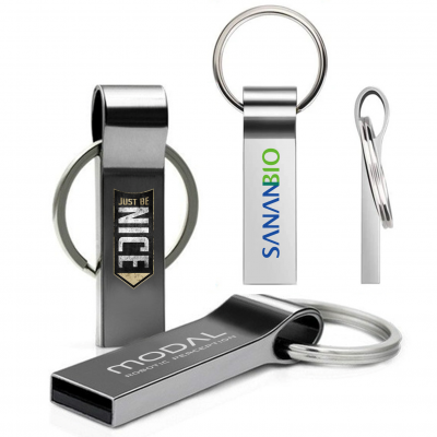 METAL MINI USB FLASH DRIVE WITH RING