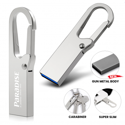 METAL MINI USB FLASH DRIVE CARABINER