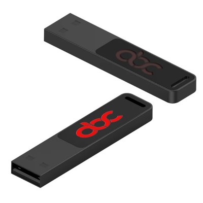 SLIM METAL USB FLASH DRIVE WITH LED LOGO