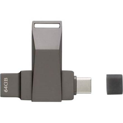 METAL USB FLASH DRIVE WITH USB-A AND USB-C CONNECTORS