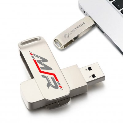 Metal rotating USB flash drive